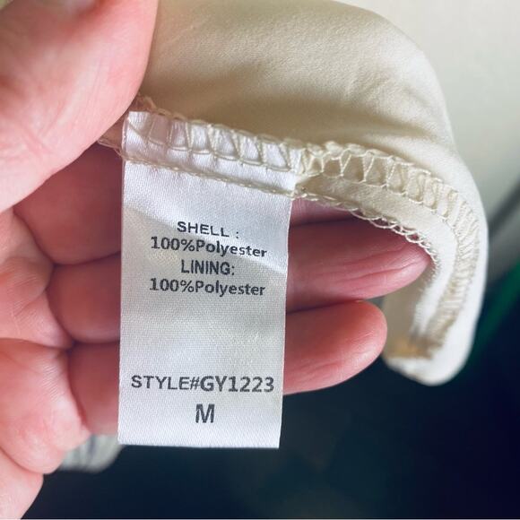 DO+BE Silver Ruched Long Sleeve Dress Animal Print Sz M - Picture 12 of 16